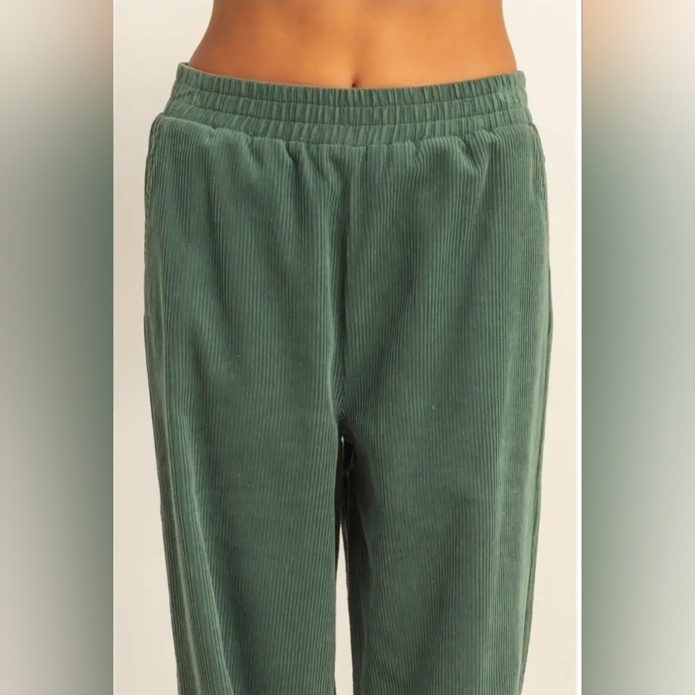 Corduroy High-Waisted Wide Leg Pants - Picture 3 of 4